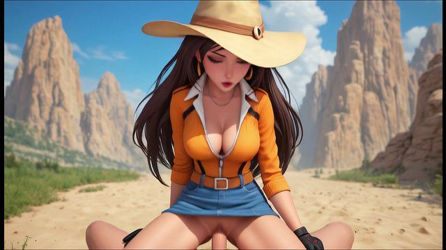 Big Tits Creampie Desert Beach Fuck with Hot Cowgirl Ride